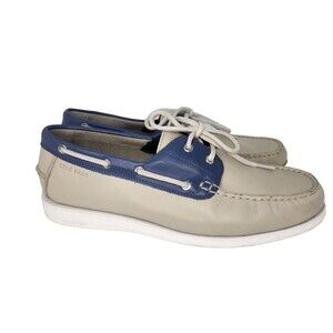 Cole Haan Men's Cornel 2 Eye Grey Leather Boat Shoes C32580 Size 9M